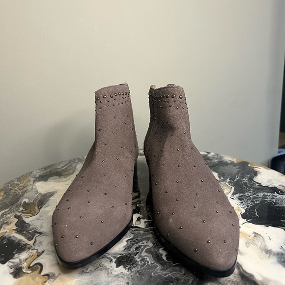 Bettye Leather Suede Studded Ankle Boot - Picture 3 of 11